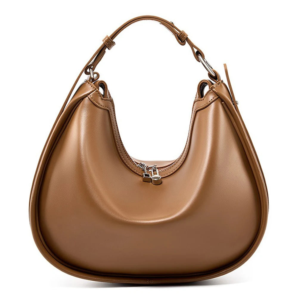Zency Borsa da donna in vera pelle premium Borsa hobo di lusso Borsa a tracolla moda di grande capacità per moglie amante ragazza regalo Sac