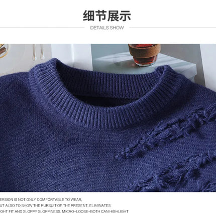 Winter Sweaters for male men thick O-neck sweater men Student youth sweaters autumn Men's wool Casual Knitwear Pullover men