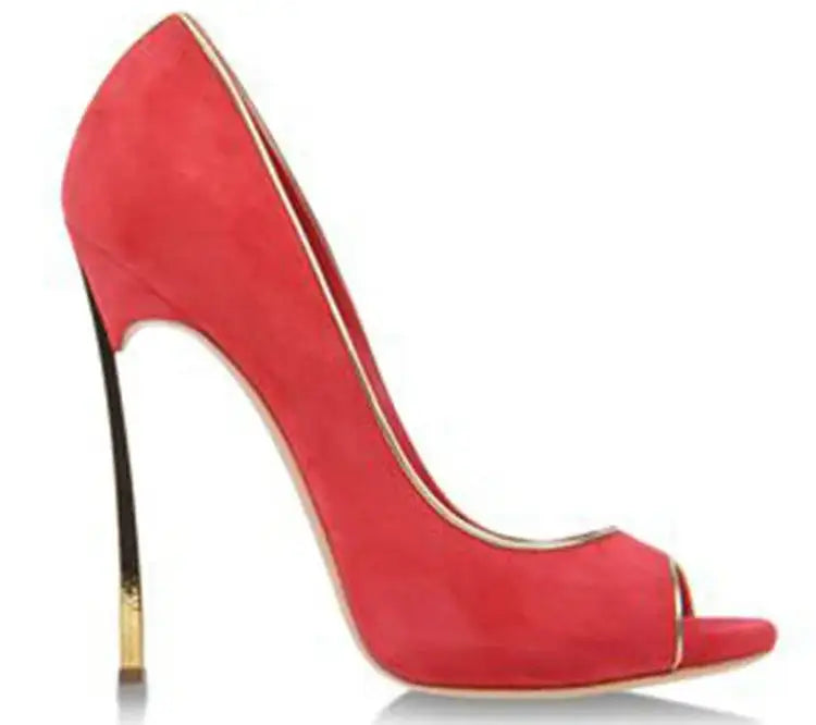 Nuove donne di estate pompe superficiale peep-toe tacchi alti scarpe da donna donna metallo stiletto punta a punta scarpe da donna Zapatos De Mujer platinumshop