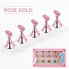Magnetic Crystal False Nail Tip Practice Holder Stand 5Pcs Reusable Nail Art Display Base For Professional Salon DIY Manicure Accessory