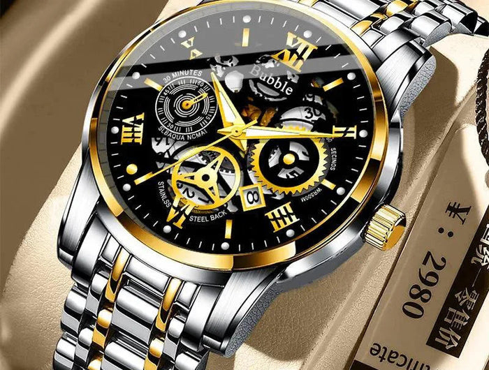 Orologio UTHAI da uomo Orologio da polso al quarzo versatile di lusso leggero e di fascia alta alla moda Orologio da uomo vuoto romano impermeabile platinumshop
