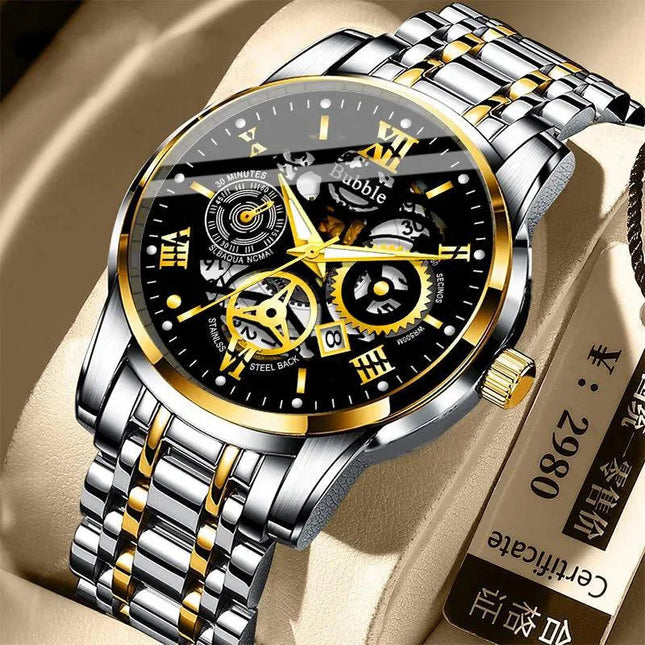 Orologio UTHAI da uomo Orologio da polso al quarzo versatile di lusso leggero e di fascia alta alla moda Orologio da uomo vuoto romano impermeabile platinumshop