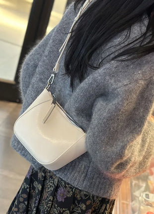 Nuova borsa in vera pelle, versatile borsa a tracolla piccola in pelle di vacchetta di alta qualità per donna