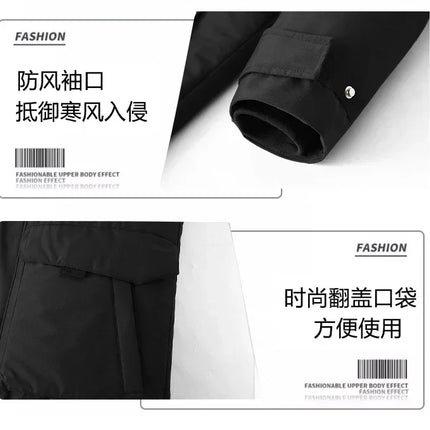 New Winter Mens Hooded Fur Collar Duck Down Coats High Quality Waterproof Coats Fashion Parkas Male Casual Warm Down Jackets