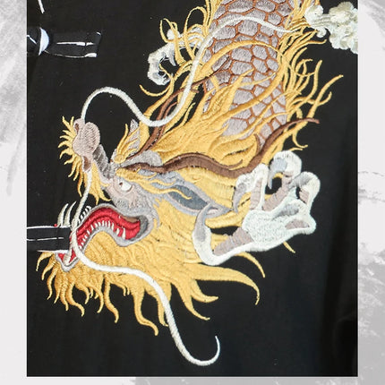 Camicie da Uomo a Maniche Lunghe in Stile Cinese, Ricamate, per Kung Fu e Tai Chi, Cardigan Retrò in Lino, Abito Tradizionale Tang, Top Tradizionale da Uomo