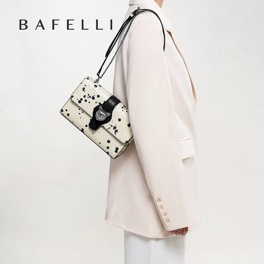 Nuove borse da donna BAFELLI 2024 TREND MESSENGER BAGS per le donne spalla in vera pelle CAT LUXURY BRAND DESIGNER STYLE