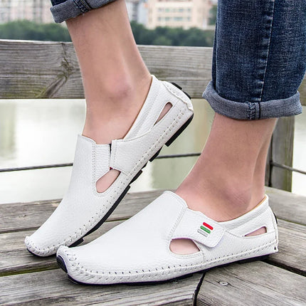 Nuovo 2023 estate scarpe in pelle traspirante uomo mocassini Casual Design di marca appartamenti da uomo fatti a mano mocassini in morbida pelle scarpe da barca