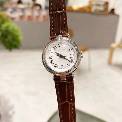 Orologio da Donna Suojiali Little Beauty, Quadrante Piccolo con Numeri Romani, Elegante e Delicato, Cinturino in Acciaio o Pelle Opzionale, Orologio da Polso Femminile alla Moda per Uso Quotidiano Casual
