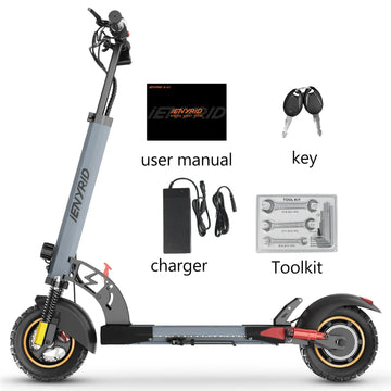 Monopattino Elettrico Pieghevole IENYRID A1 800W/48V/12.5 AH, Velocità Massima 45KM/h, Autonomia 20-30KM, E-Scooter Urbano per Adulti