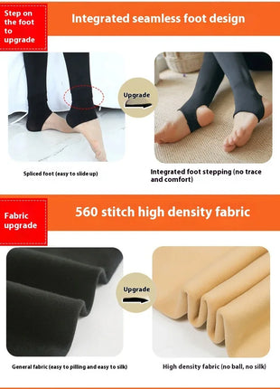 Leggings termici da donna Panty in pile Collant da donna Calze Collant Donna Inverno Falso Traslucido Caldo Collant sexy Inverno