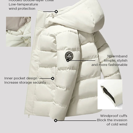 Semir Down Jacket Men 2026 Winter New Hooded Mid-Length Thick Versatile Coat