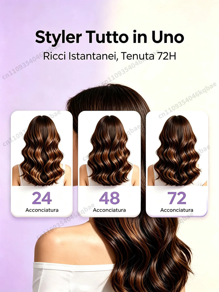 High Quality 6 In 1 Multi Hair Styler & Hair Dryer Auto Curling Air Dryer Wrap Hot/Cold Air Styling Tool Hair Straightener Curling Barrel Brush Salon Styling Gift For Women