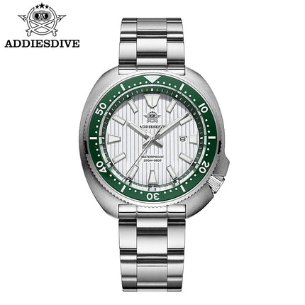 ADDIESDIVE Men's Diving Watch 200 Waterproof Sapphire Glass Quartz Watch BGW9 Luminous Stainless Steel Business Fashion Watch