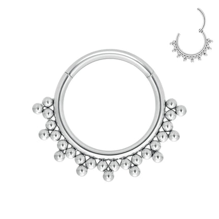 G23 Titanium Piercing Nose Ring Body Jewelry Hoop earings ASTM F136 Cartilage Tragus Diaphragm Titanium Hing PlatiNum