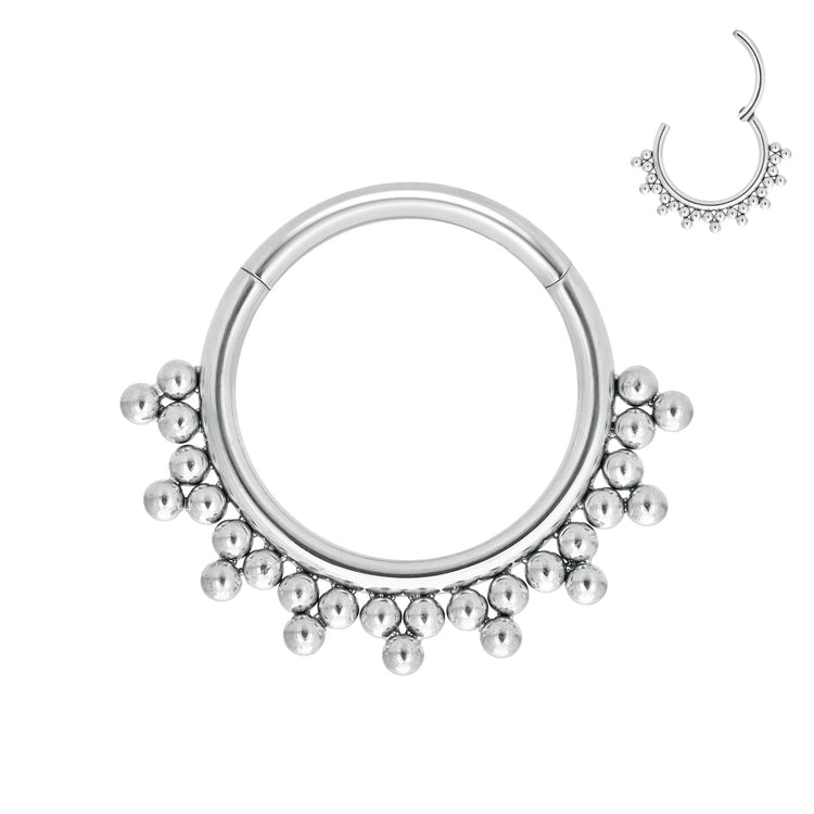 G23 Titanium Piercing Nose Ring Body Jewelry Hoop earings ASTM F136 Cartilage Tragus Diaphragm Titanium Hing PlatiNum
