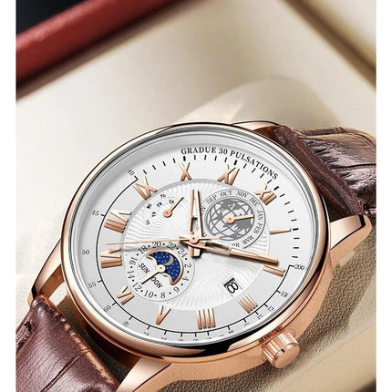 2024 Orologio da uomo alla moda Orologio da polso da uomo sportivo di lusso alla moda Orologio da uomo al quarzo con data in pelle luminosa impermeabile Orologio da uomo platinumshop