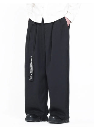 Pantaloni da uomo in stile giapponese con stampa Ukiyo-e, pantaloni comodi e alla moda, pantaloni larghi da uomo, pantaloni casual a gamba dritta da uomo