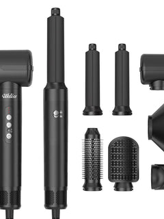 UKLISS 7 in 1 Hair Styler & Dryer Set, Round Brush Hair Dryer with Auto Curling and Ion Care