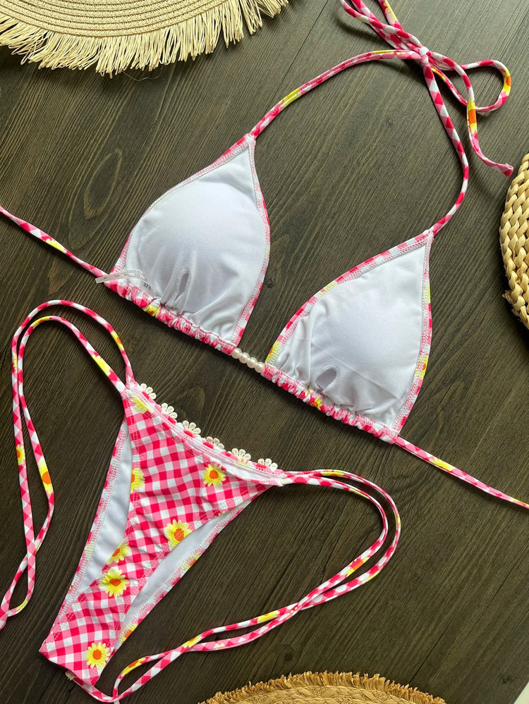 Micro Bikini 2025 Costume da bagno donna sexy Costumi da bagno Perizoma femminile Bikini Set Biquini Costume da bagno Stampa Costumi da bagno Beachwear platinumshop