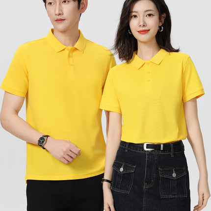 100% cotton work polo shirt, custom pure cotton polo, corporate culture short-sleeved T-shirt, embroidery, print, logo, word