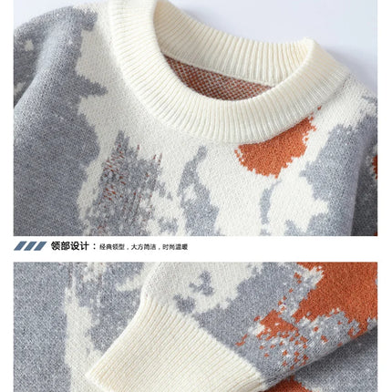 Autumn and winter Men's Fashion casual Round Neck Warm sweater slim fit Sweaters Men sweater male Thicken Warm wool pullovers