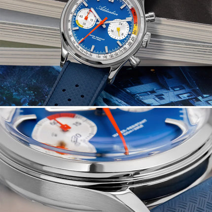 ADDIESDIVE HOT 38mm Men's Watch AD2549 BGW9 Super Luminous Fluorocarbon Rubber 10Bar Waterproof 0S21 Chronograph Quartz Watches