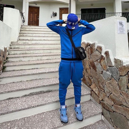 2025 Tracksuits Sports Suit Men's Hoodie Fashion Casual Sports Zipper Jacket Jacket Trousers Suitpant Sets Men New in Men's Sets PlatiNum