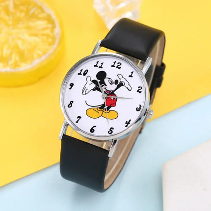 Nuovo set di braccialetti per orologi da donna Disney per bambini Confezione regalo Moda Topolino Orologi da cartone animato per bambini Bracciali da donna con scatola platinumshop