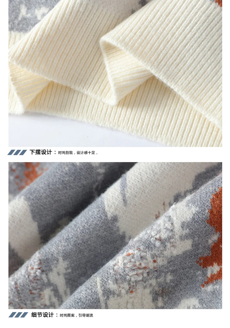 autumn and winter Men's Fashion casual Round Neck Warm sweater slim fit Sweaters Men sweater male Thicken Warm wool pullovers