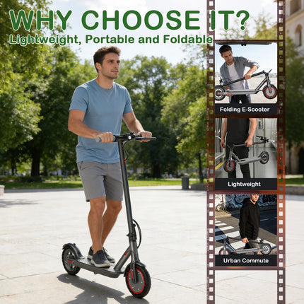 Monopattino Elettrico 365GO PRO AOVOPRO Nuovo Modello 2026 Potenziato 350W Super Potente Pieghevole con Doppio Freno, Velocità 31KM/H, Autonomia 5-28KM