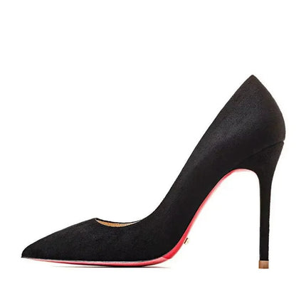 Scarpe Rosse Sexy Taglia Grande 34-44, Tacchi Alti per Feste e Matrimoni, Suola in Gomma, Punta a Spillo, Décolleté Primaverili da Donna