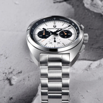 PAGANI DESIGN 2025 Nuovo Panda Dial Orologi da uomo Orologio al quarzo di lusso per uomo Giappone VK63 Cronografo sportivo Orologio da polso in vetro zaffiro