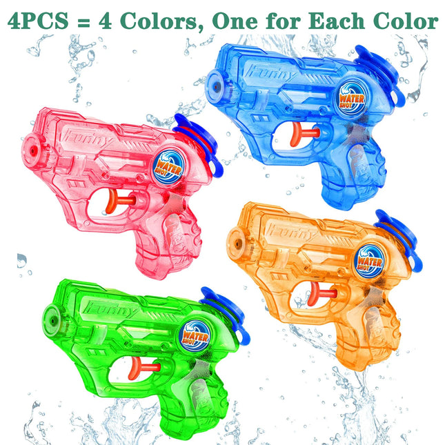 Mini Pistola de Agua para Niños, Pequeñas Pistolas de Agua, Rociadores y Blásters para Piscina, Juegos de Agua de Verano para Playa y Actividades al Aire Libre