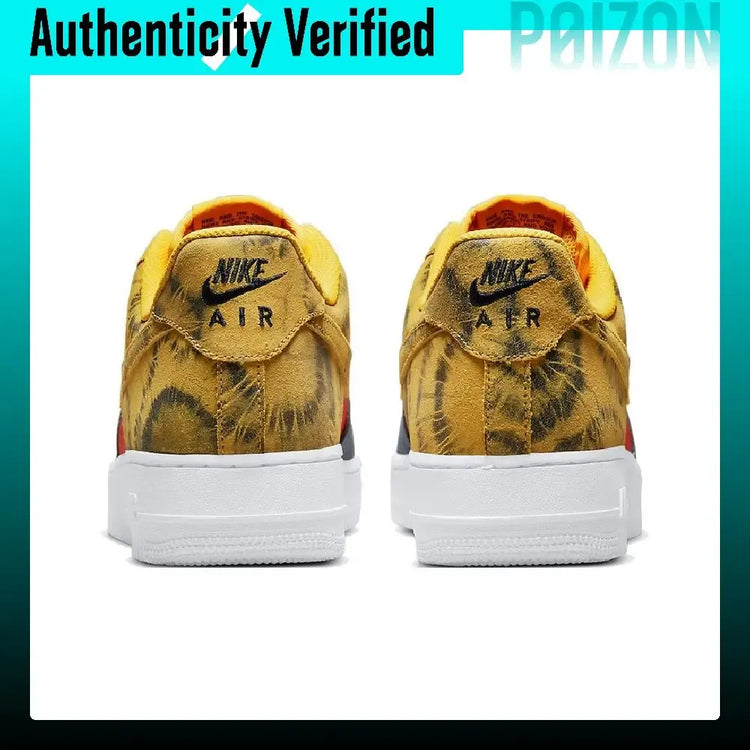 Nike Air Force 1 Skate Shoes Men's Low-top Yellow/Orange/Gray CZ0337-700