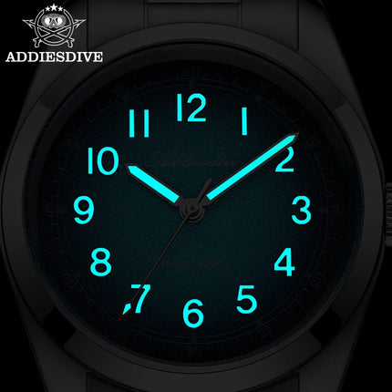ADDIESDIVE 2026 New Luxury Men Quartz Watch 100M Waterproof Sapphire Glass Super Luminous Stainless Steel Business Wristwatches