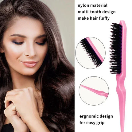 3-10pcs Hair Styling Comb Set Teasing Hair Brush Triple Teasing Comb Rat Tail Combs Edge Brush Hair Tail Tools Braid Tool Loop 2028