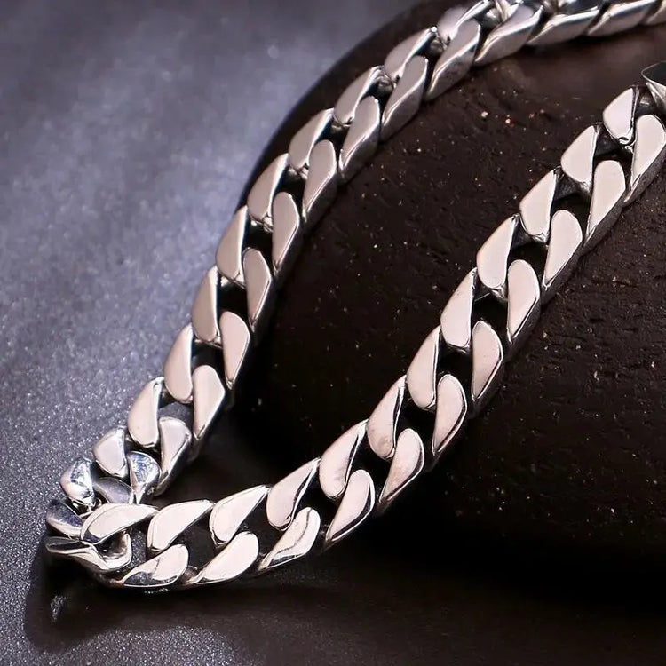 100% S925 Collana in argento sterling Bracciale Punk S925 Gioielli in argento Non sbiadisce mai Carry certificato Uomo Donna Gioielli Regali platinumshop