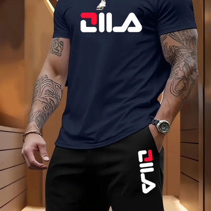 Completo Sportivo Estivo da Uomo per Spiaggia, Casual, per Basket e Attività all'Aperto, Comodo Set Due Pezzi con T-Shirt Larga alla Moda e Pantaloncini platinumshop