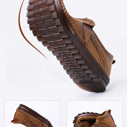 Scarpe da uomo di alta qualità Calzature in pelle fatte a mano Scarpe da lavoro casual da uomo Scarpe da ginnastica da viaggio con suola morbida per esterni Mocassini di marca