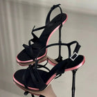 Satin Color Block Stiletto Fashionable High Heels with One Belt 2026 New Summer Sexy Temperament Versatile Sandals PlatiNum