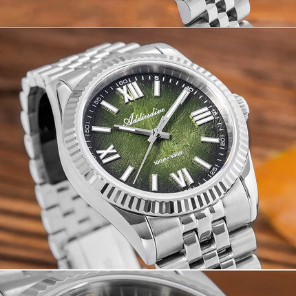 ADDIESDIVE New 36mm Watch for Men AD2512 Luxury Sapphire VH31 Quartz Wristwatch 100m Waterproof Stainless Steel Luminous Watches