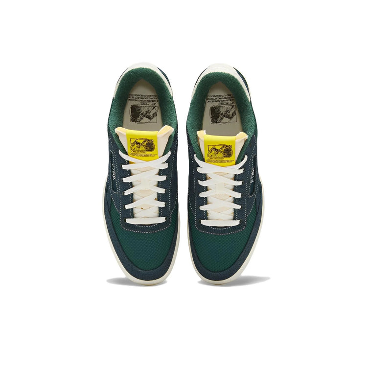 Reebok Club C Skateboard Shoes Unisex Low Top Green/White HQ2203