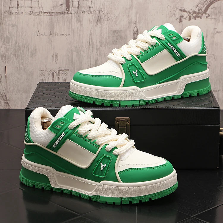 New Men White Red Breathable Pattern All Match Brand Shoes Causal Flats Loafers Sports Walking Sneakers Zapatos Hombre