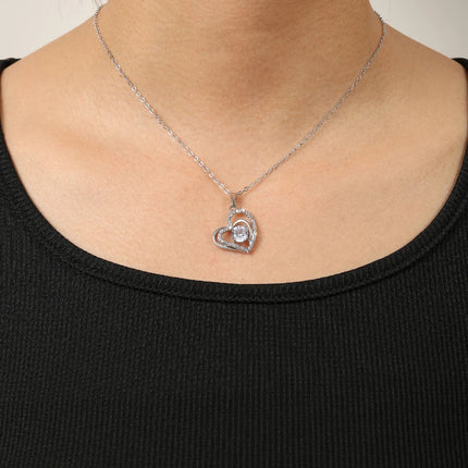 ZAKOL Simple Geometric Crystal White Zircon Pendant Necklace For Women Silver-Color Wedding Party Jewelry Gift With Box PlatiNum