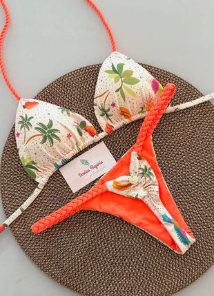 Micro Bikini 2026 Push Up Donna Costumi da Bagno Sexy Brasiliani Set Bikini Perizoma Stampa Biquini Abbigliamento Mare Estivo