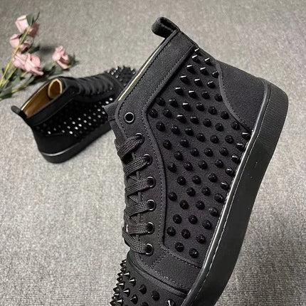 italian brand designer men boots luxury fashion rivets shoes stage nightclub cow suede leather boot black stylish ankle botas