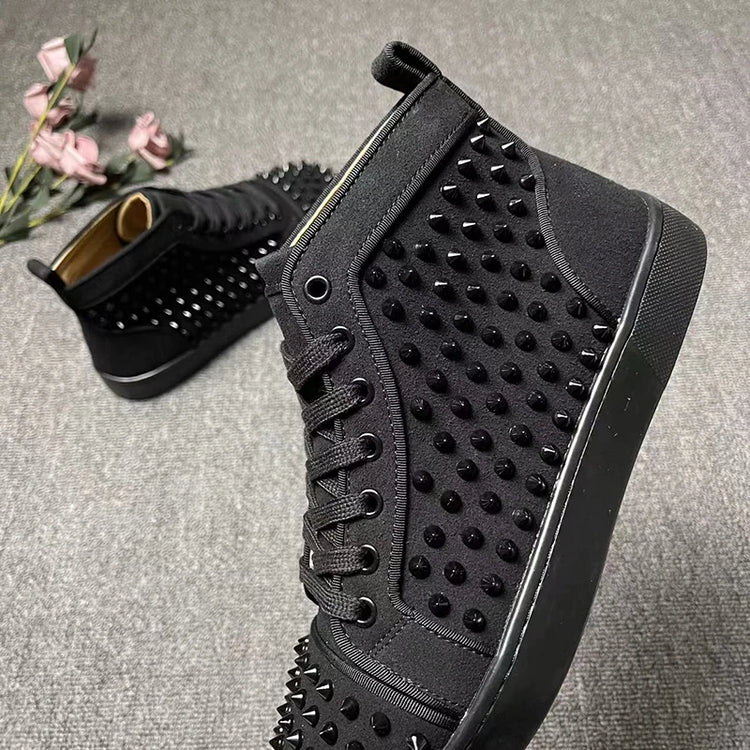 italian brand designer men boots luxury fashion rivets shoes stage nightclub cow suede leather boot black stylish ankle botas
