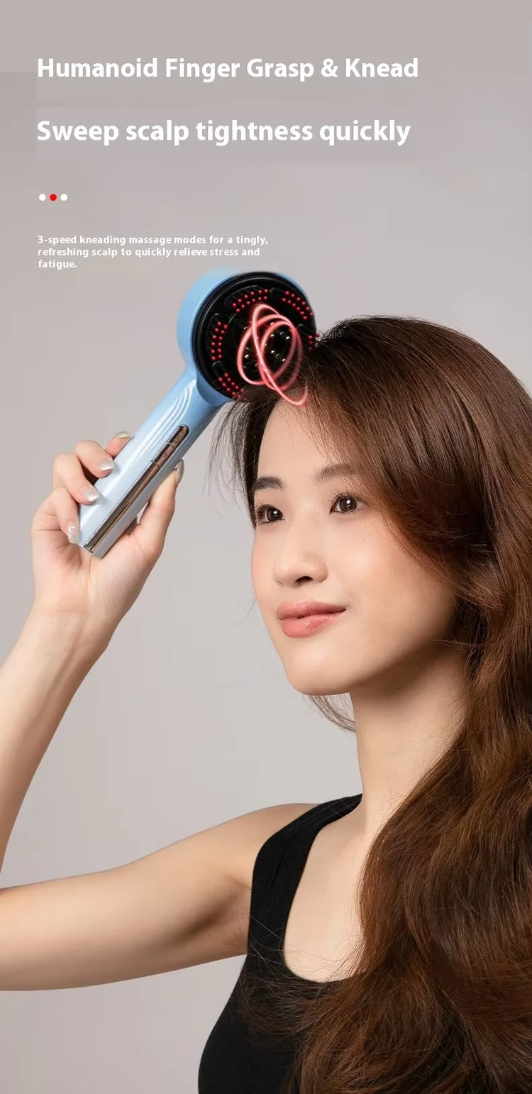 New Scalp Massage Comb Infrared Light Head Massager for Hair Growth Electric Scalp Oil Applicator Anti-Hair Loss Hair Care