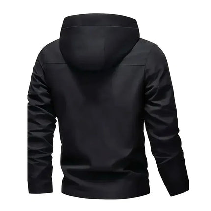 2026 Spring/Summer New Men's Casual Jacket, Outdoor Windproof and Waterproof Design, Hooded Long Sleeve Zipper Sports Jacket