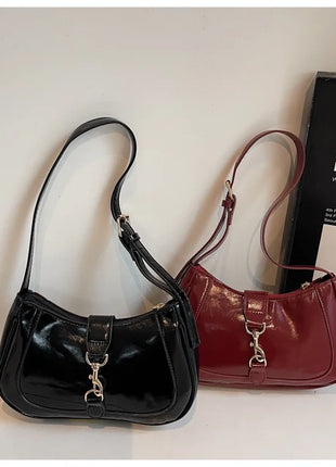 Elegante Borsa a Tracolla da Donna - Borsetta Quadrata Retrò con Chiusura a Zip, in Resistente Materiale PU